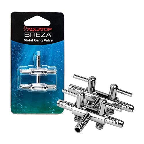 Aquatop Breza 4-Way Metal Gang Valve Aquatics Air Control - Gray  