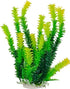 Aquatop Bushy Weighted Plastic Aquarium Plant Decoration - Green - 12 In  