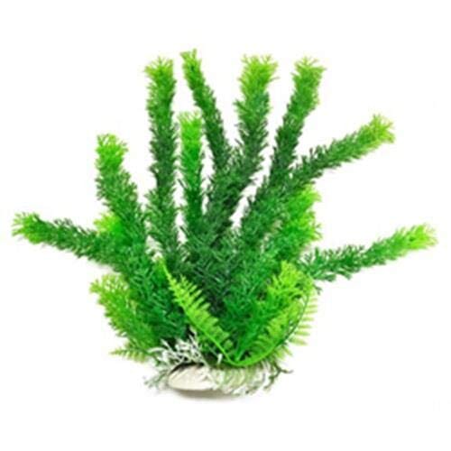 Aquatop Cabomba-Like Weighted Plastic Aquarium Plant - Green - 20 In  