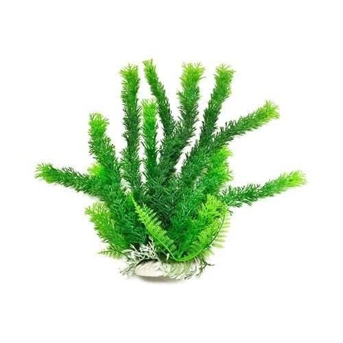 Aquatop Cabomba-Like Weighted Plastic Aquarium Plant - Green - 6 In  