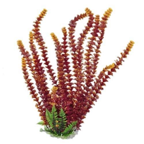 Aquatop Cabomba-Like Weighted Plastic Aquarium Plant - Red/Yellow - 20 In