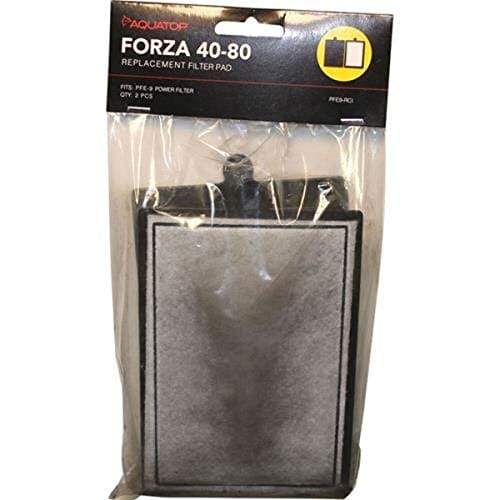 Aquatop Forza Filter Pad with Activated Carbon Aquarium Filter Insert - Black - 40 - 80 Gal - 2 Pack  