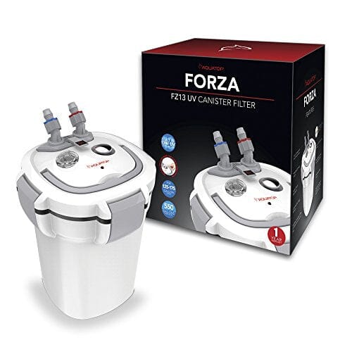 Aquatop Forza Fz13 UV Aquarium Canister Filter with 13W UV Sterilizer - White