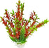 Aquatop Hygro-Like Weighted Plastic Aquarium Plant Decoration - Green/Red - 12 In  