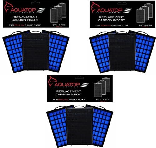 Aquatop Replacement Carbon Insert Aquarium Filter Insert - 3 Pack  