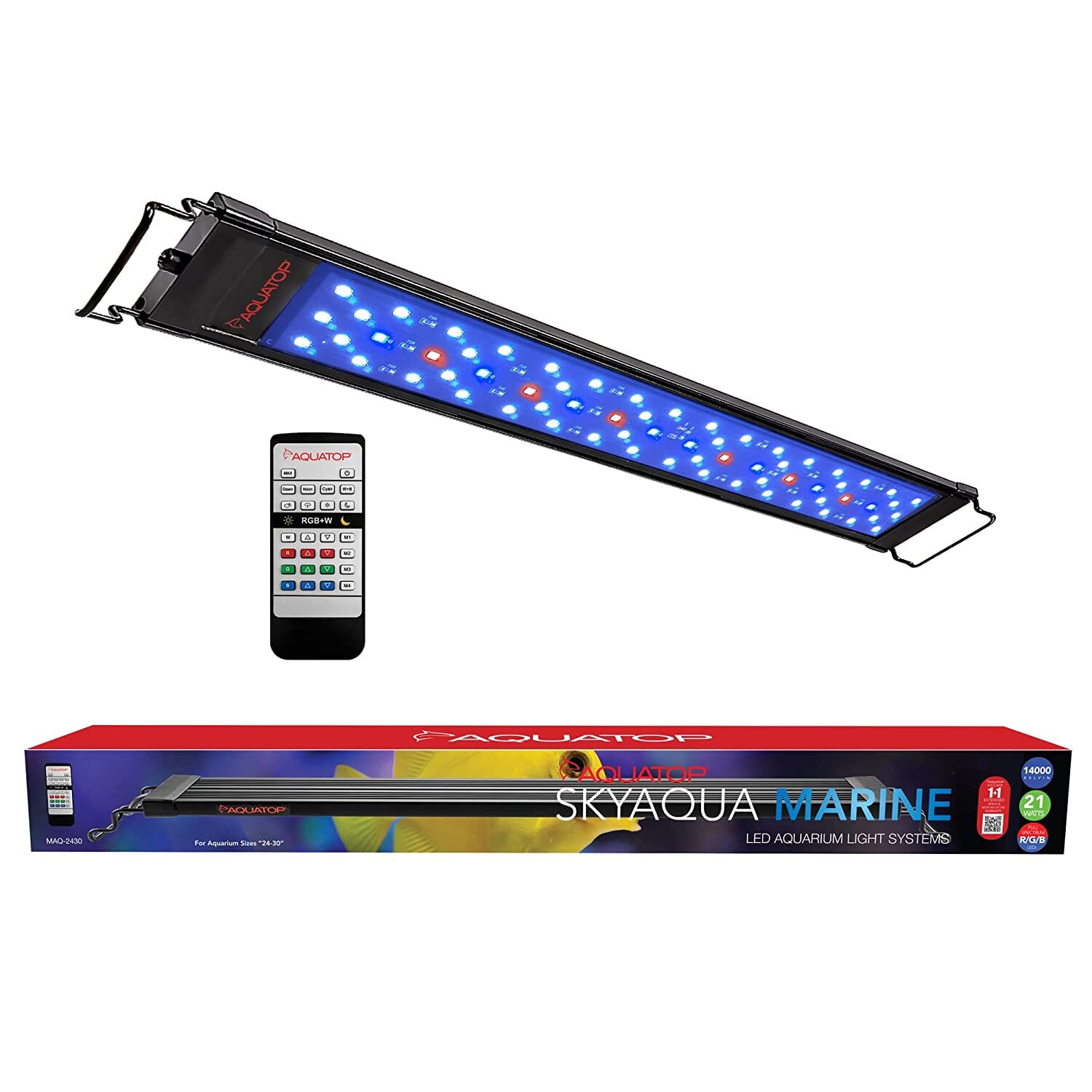 Aquatop Skyaqua Marine LED Aquarium Light System with Remote - 24 - 30 In  