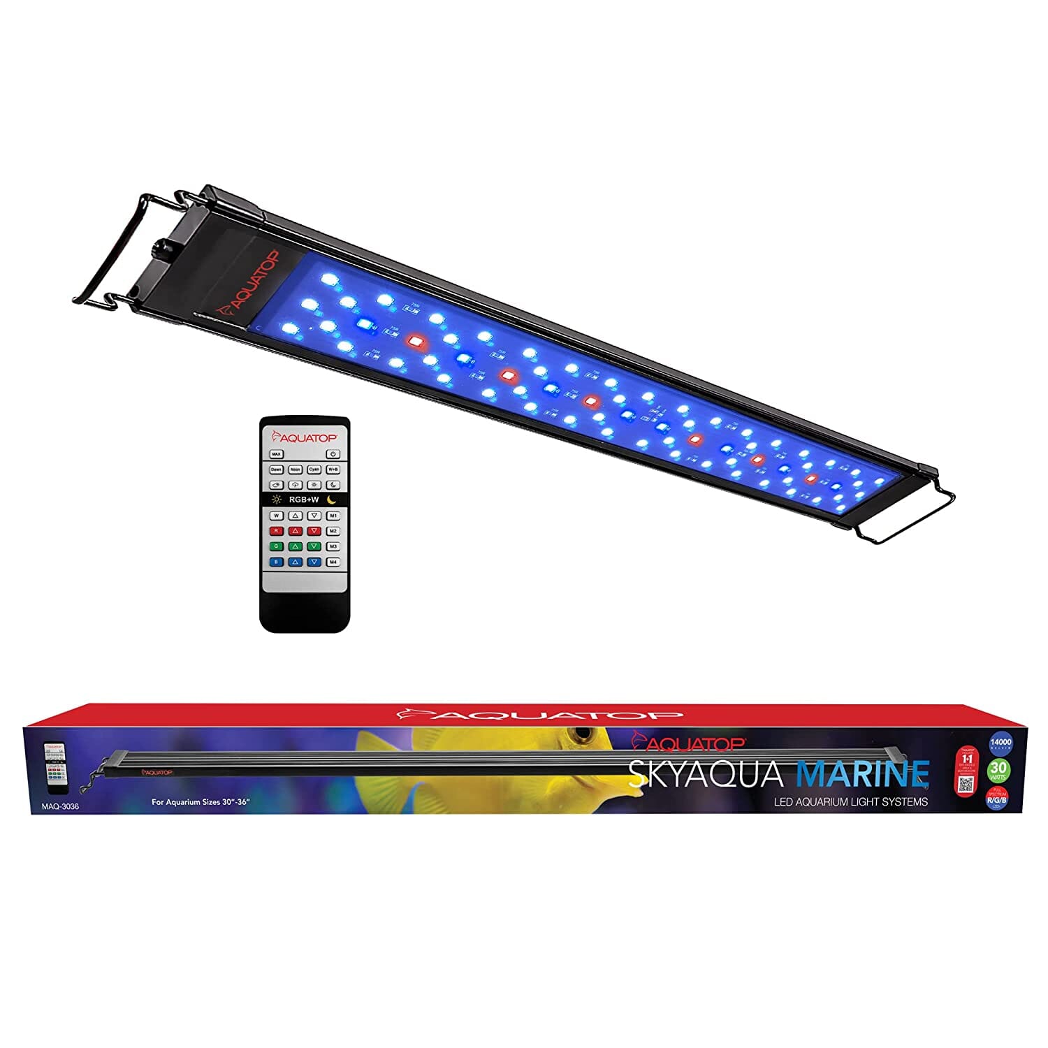 Aquatop Skyaqua Marine LED Aquarium Light System with Remote - 30 - 36 In  