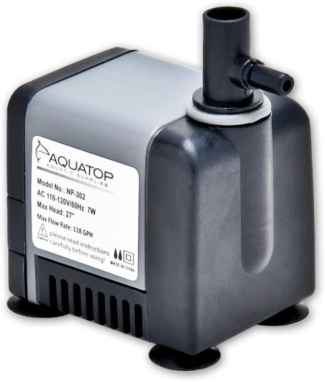 Aquatop Submersible Nano Pump with Adjustable Flow Aquarium Air Pump - Black - 118 Gal  