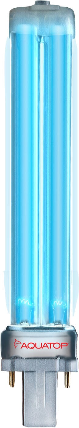 Aquatop UV Replacement Bulb 2-Pin Square Base Aquarium Filter Parts - 5 Watt  