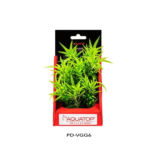 Aquatop Vibrant Garden Plant Boxed Plastic Aquarium Plant - Green - 6  