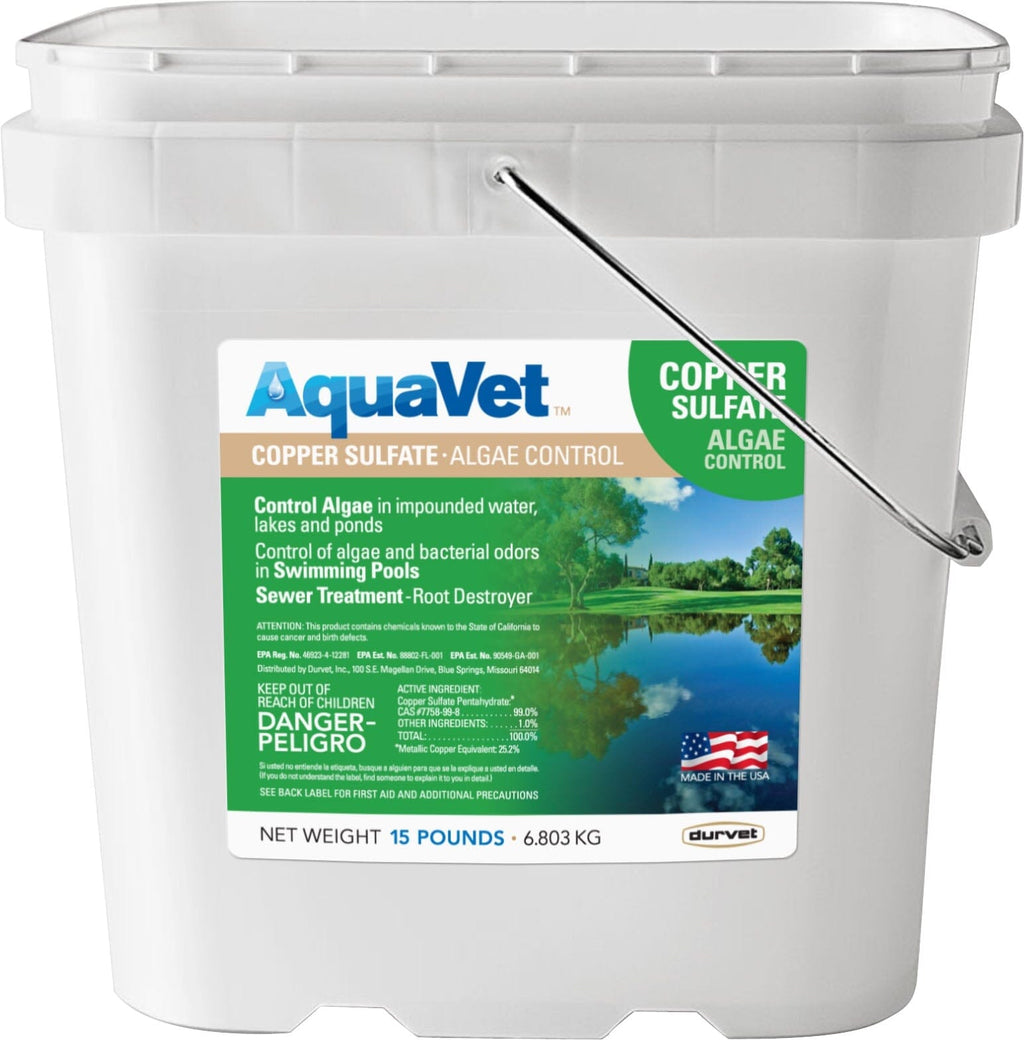 Aquavet Copper Sulfate Algae Control Pond Water Treatment - 15 Lbs  