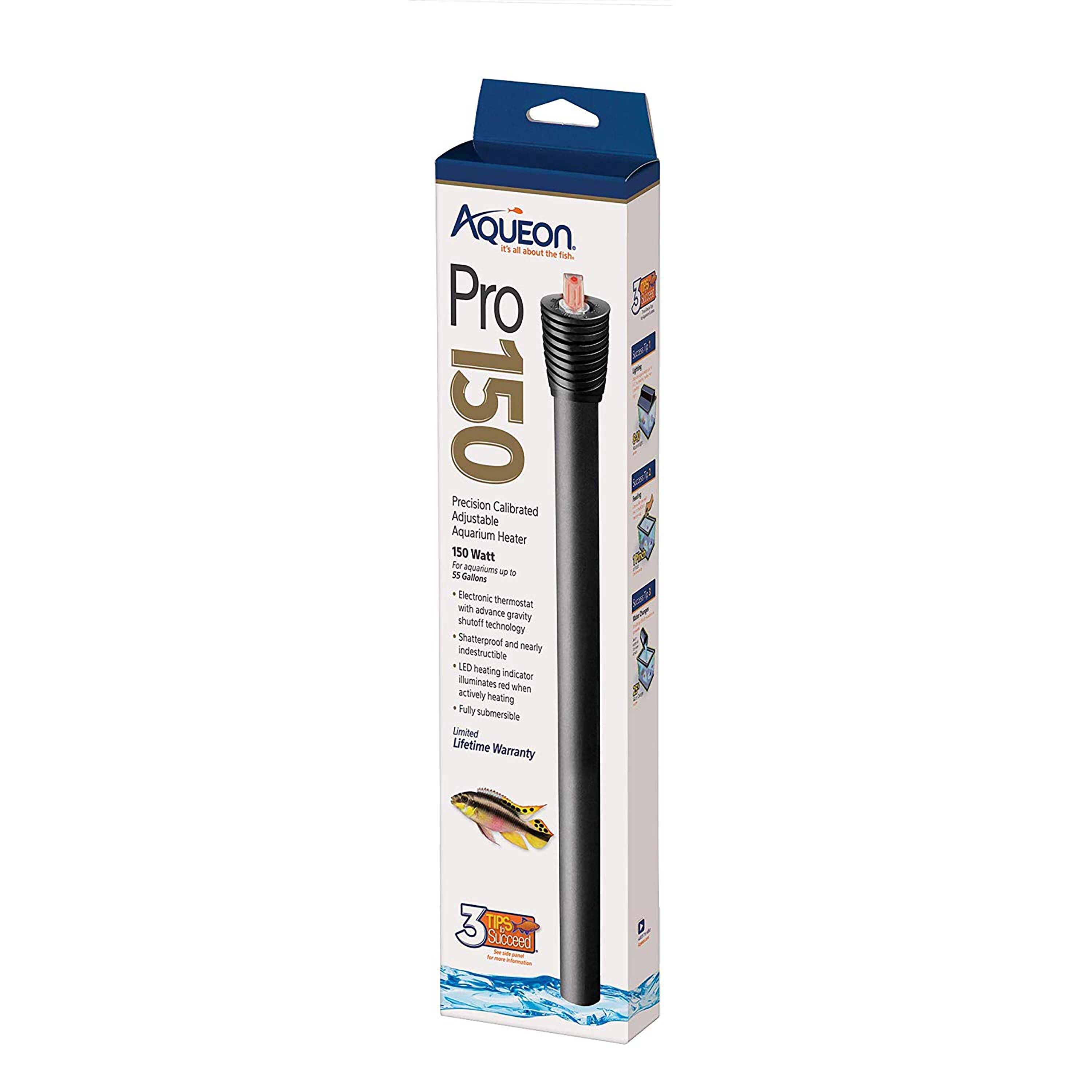 Aqueon Adjustable PRO Aquarium Heater - Up To 55 gal - 150 W  