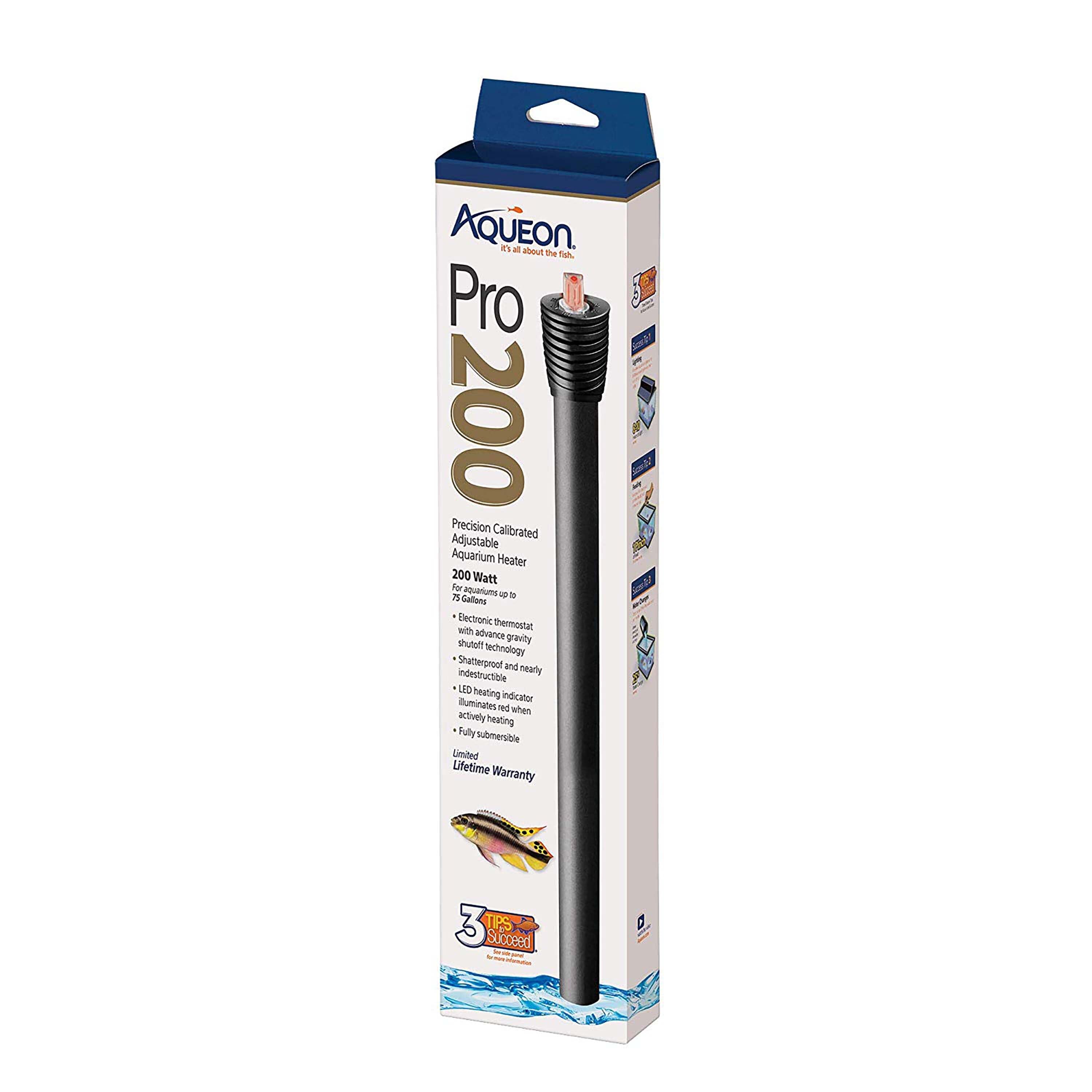 Aqueon Adjustable PRO Aquarium Heater - Up To 75 gal - 200 W  