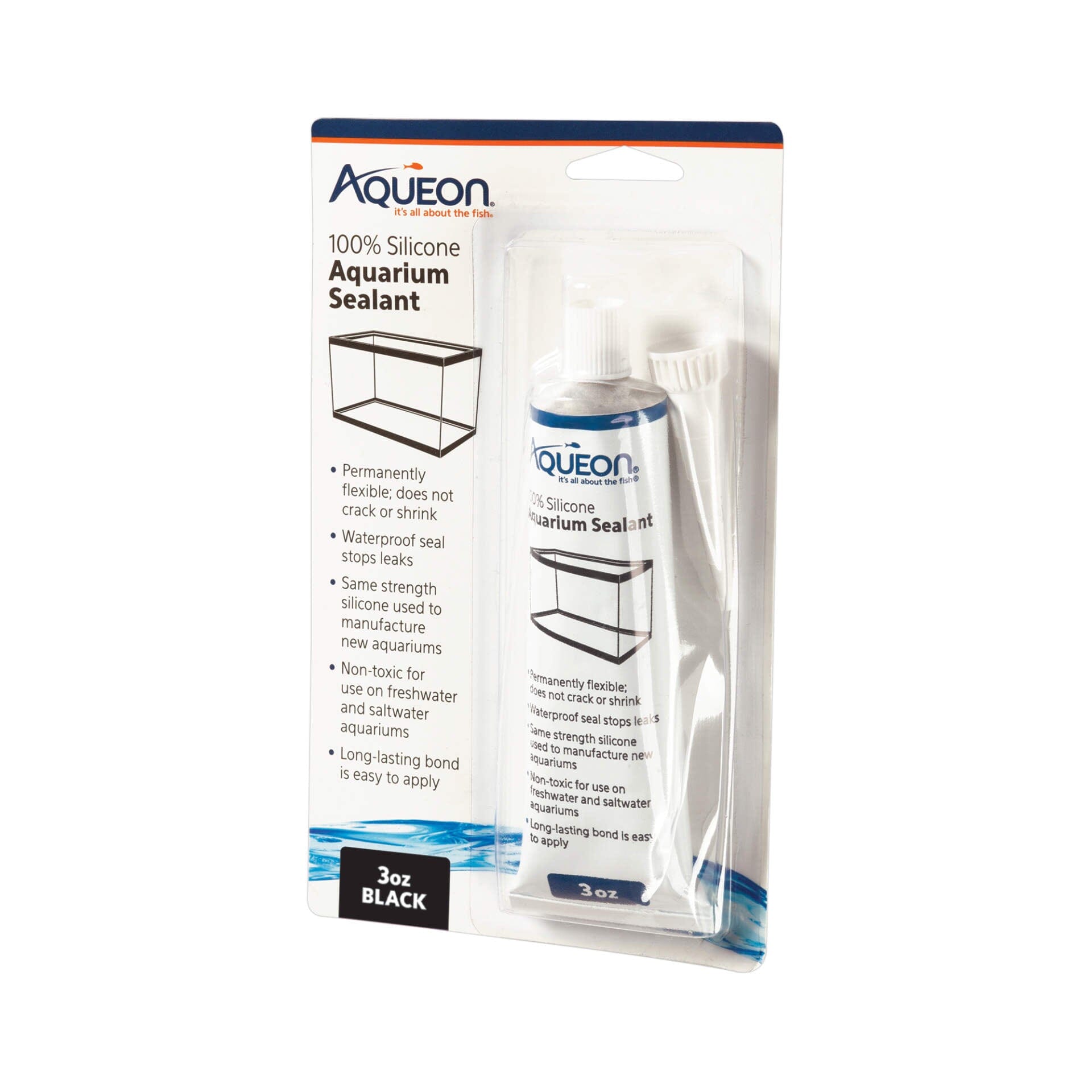 Aqueon Aquarium Silicone Sealant Black - 3 Oz  