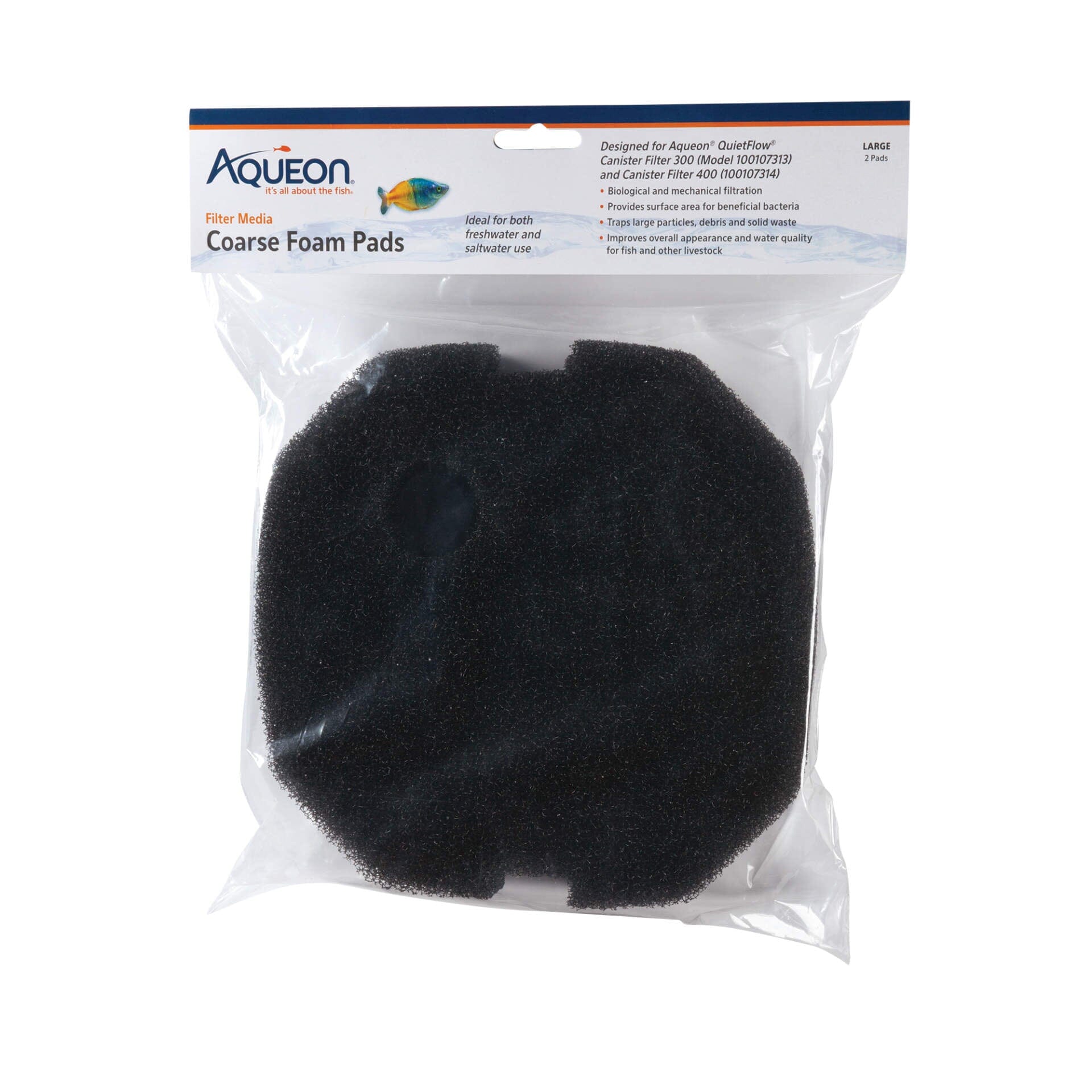 Aqueon Filter Media Foam Pad - Medium/Large  