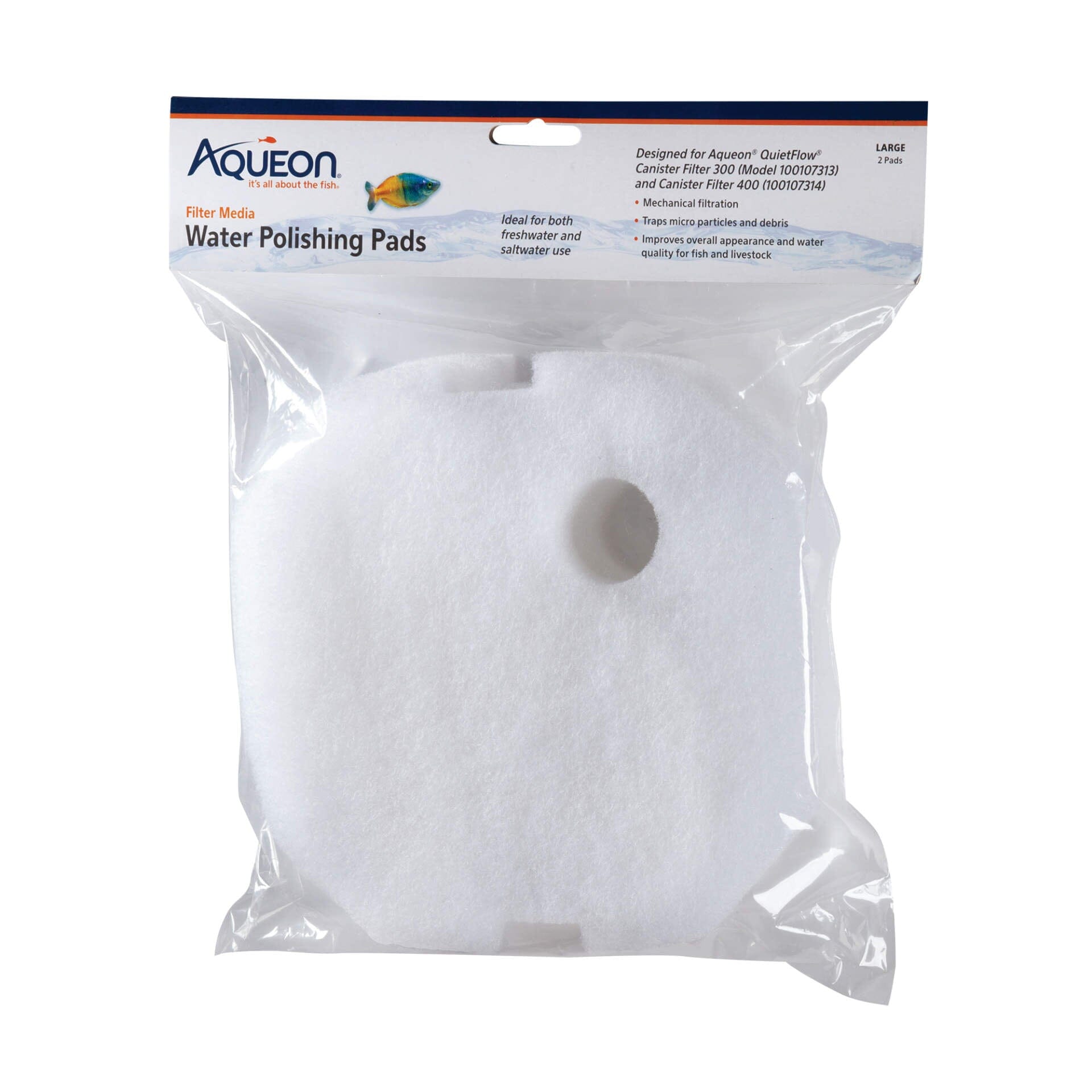 Aqueon Filter Media Water Polishing Pad - Medium/Large  