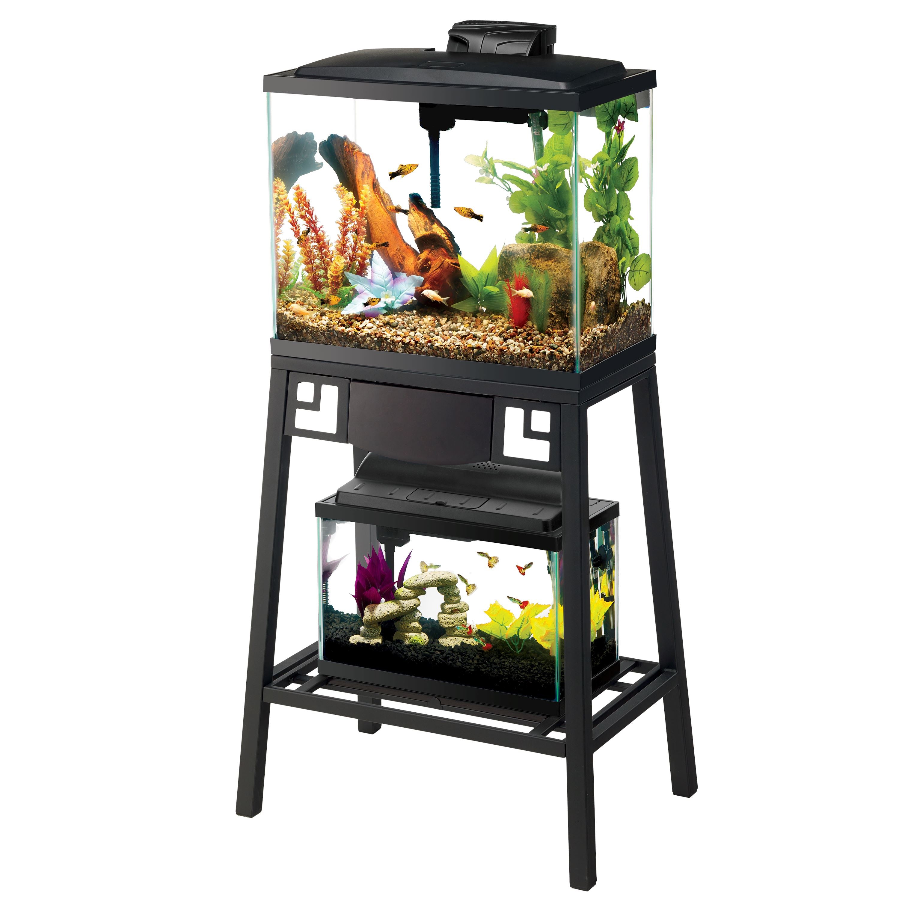 Aqueon Forge Metal Aquarium Stands - Black/Brown - 20 X 10 in  