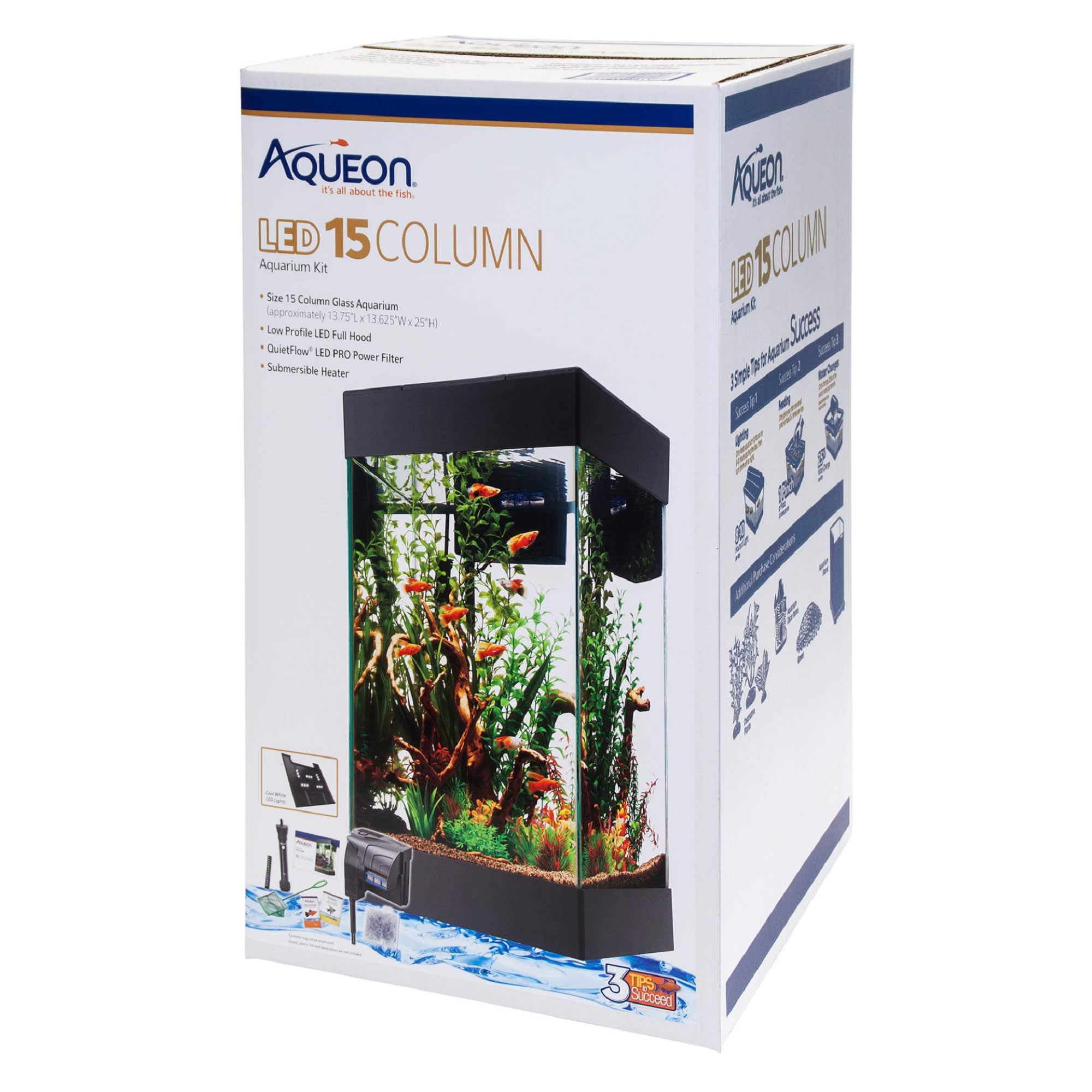 Aqueon LED 15 Column Aquarium Kit  