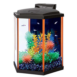 Aqueon NeoGlow LED Aquarium Kit - Hex - Orange - 8 gal