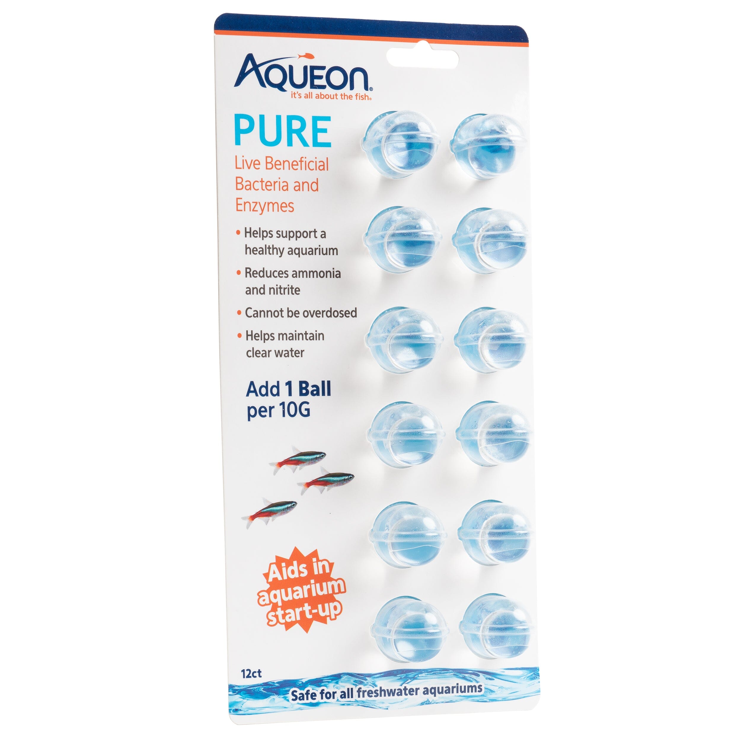 Aqueon Pure Bacteria Supplement - 12 Pack - 6 Count - 10 gal  