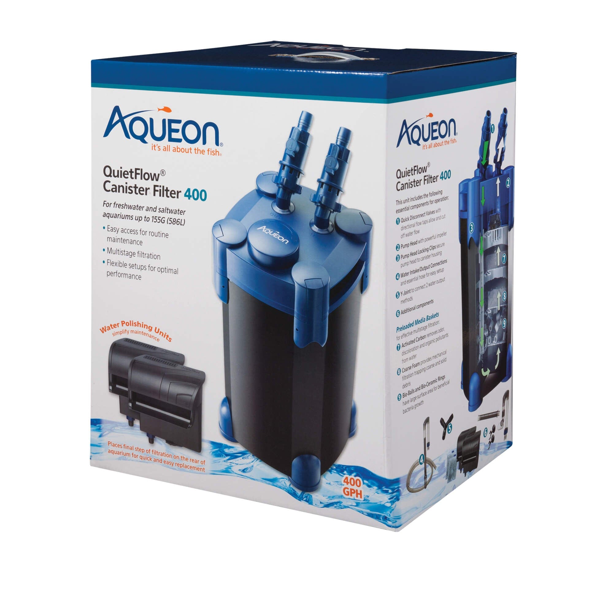 Aqueon QuietFlow Canister Filter - 100-150 gal  