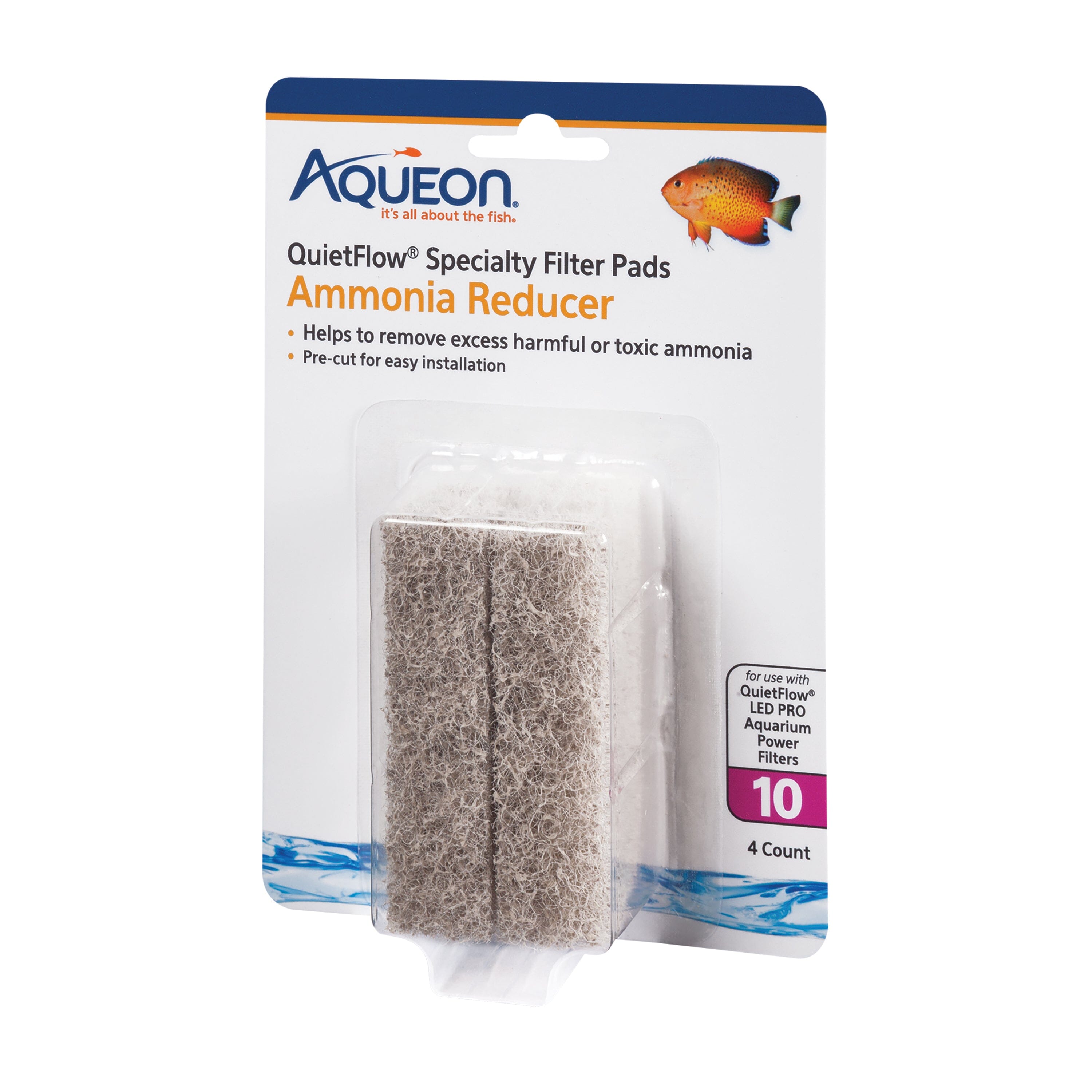 Aqueon Replacement Specialty Filter Pads Ammonia Reducer - 10  