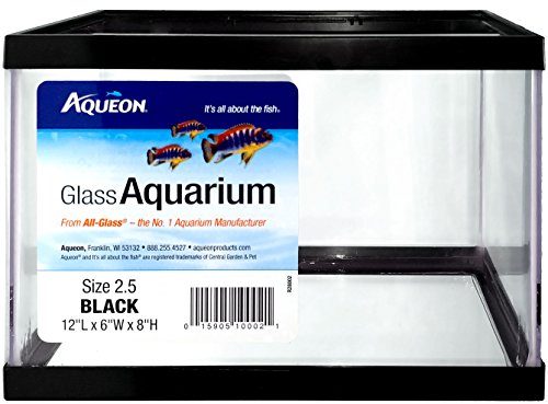 Aqueon Standard Aquarium - Black Frame - 2.5 gal - Clear Silicone  