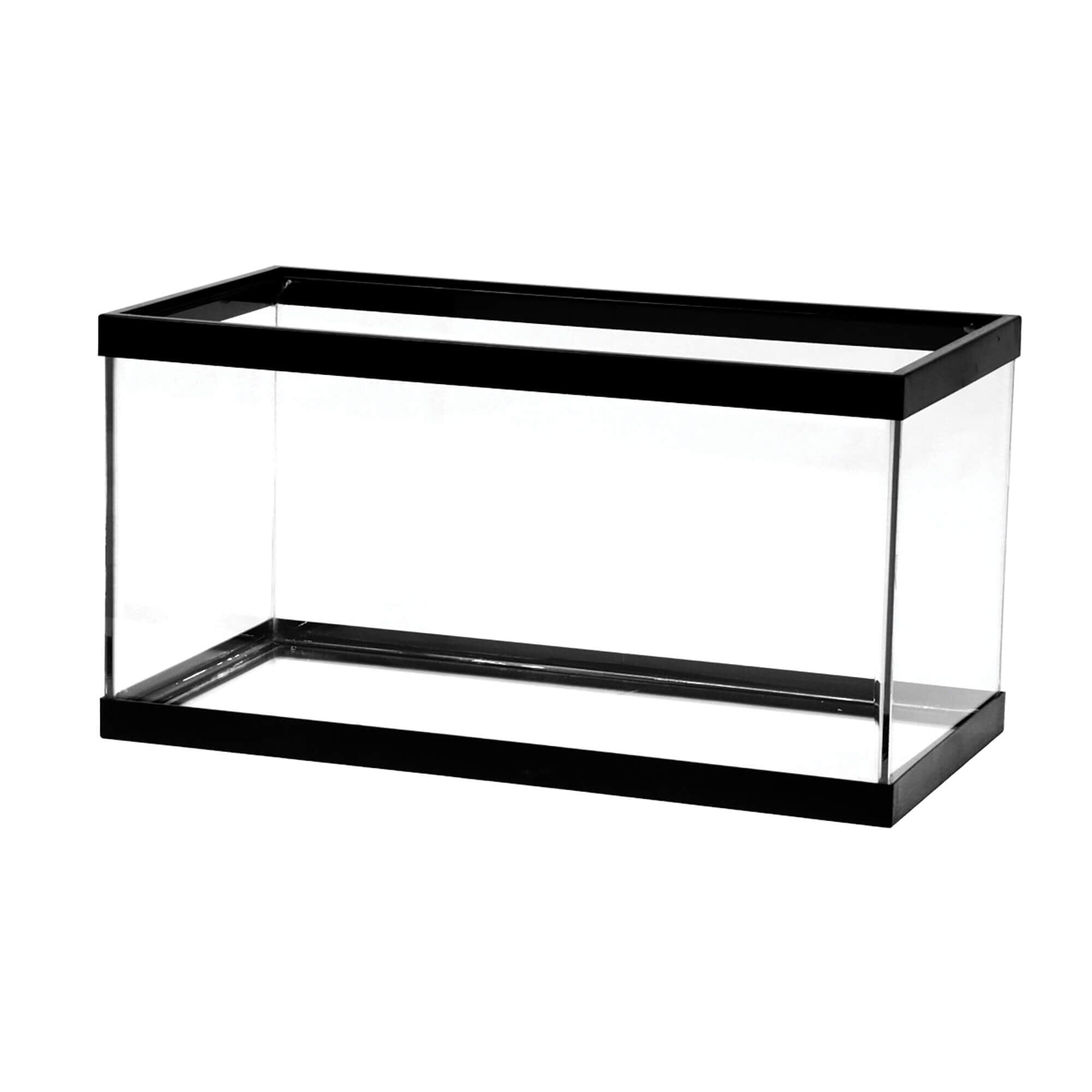 Aqueon Standard Glass Rectangle Aquarium Clear Silicone - Black - 15 gal  