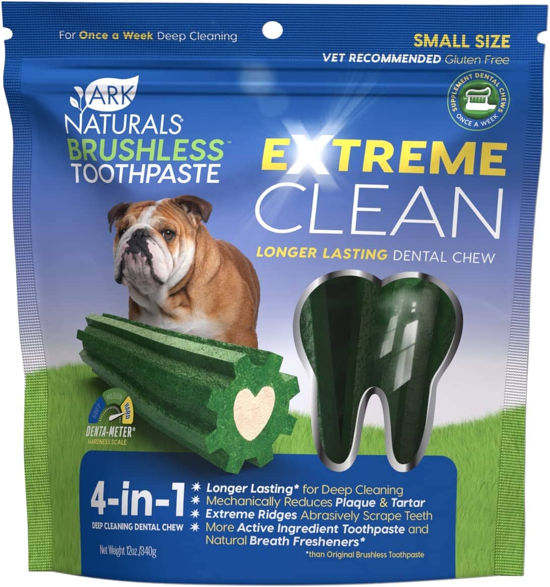 Ark Naturals Brushless Toothpaste Extreme Clean Dental Dog Chews - Small - 12 Oz  