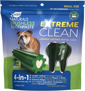 Ark Naturals Brushless Toothpaste Extreme Clean Dental Dog Chews - Small - 12 Oz