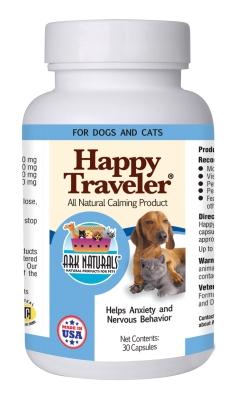 Ark Natural's Happy Traveler Cat and Dog Supplements - 30 Capsule Bottle  