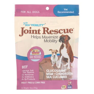 Ark Natural's Joint Rescue/Sea "Mobility" Beef Soft and Chewy Dog Treats - 9 oz Bag (22...