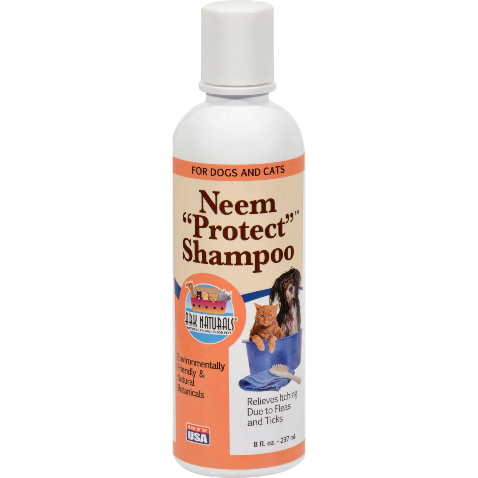 Ark Natural's Neem "Protect" Shampoo Flea and Tick Cat and Dog Shampoo - 8 oz Bottle  