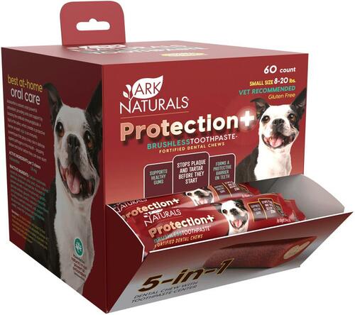 Ark Natural's Protection+ Brushless Toothpaste Singles Mini Cat and Dog Dental Care - 60 ct Counter Display  