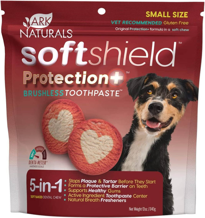 Ark Naturals Soft Shield Protection+ Brushless Toothpaste Dental Dog Chews - Small - 12 Oz