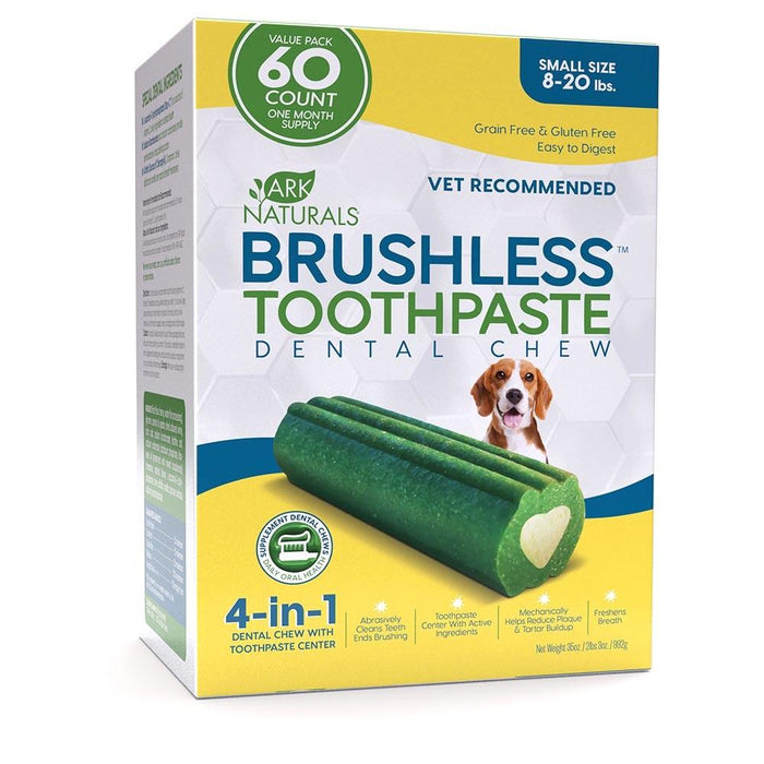 Ark Natural's Value Pack Brushless Toothpaste Small Cat and Dog Dental Care - 60 ct