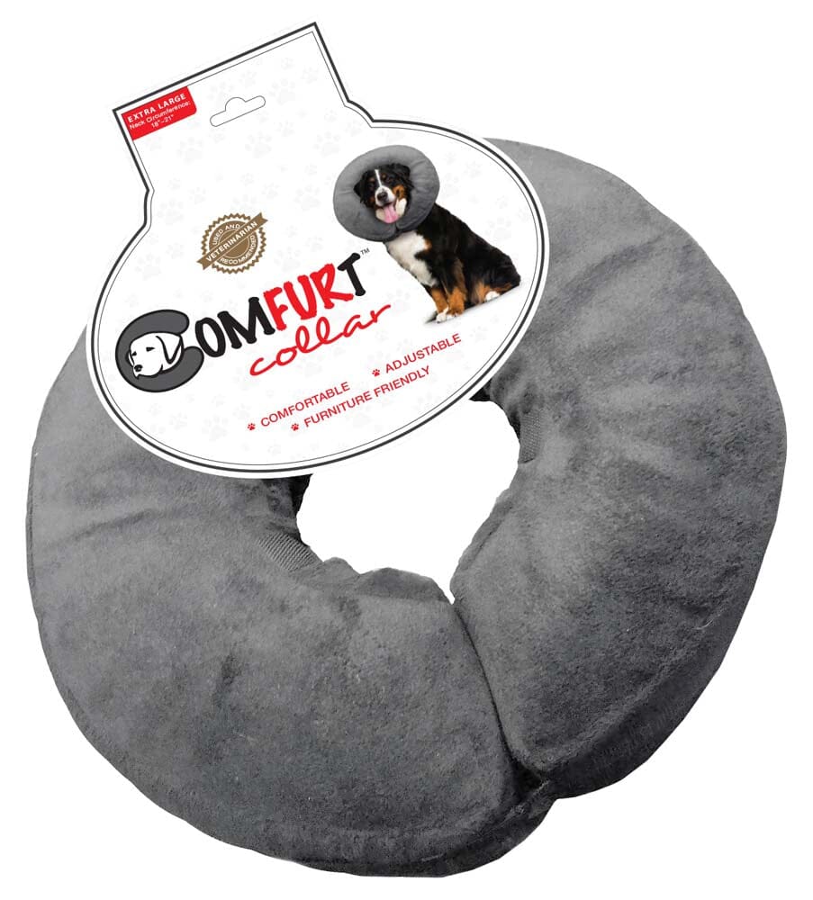 Arlee Pet Products Poly Filled Adjustable E-Collar - Charcoal - Extra Large  