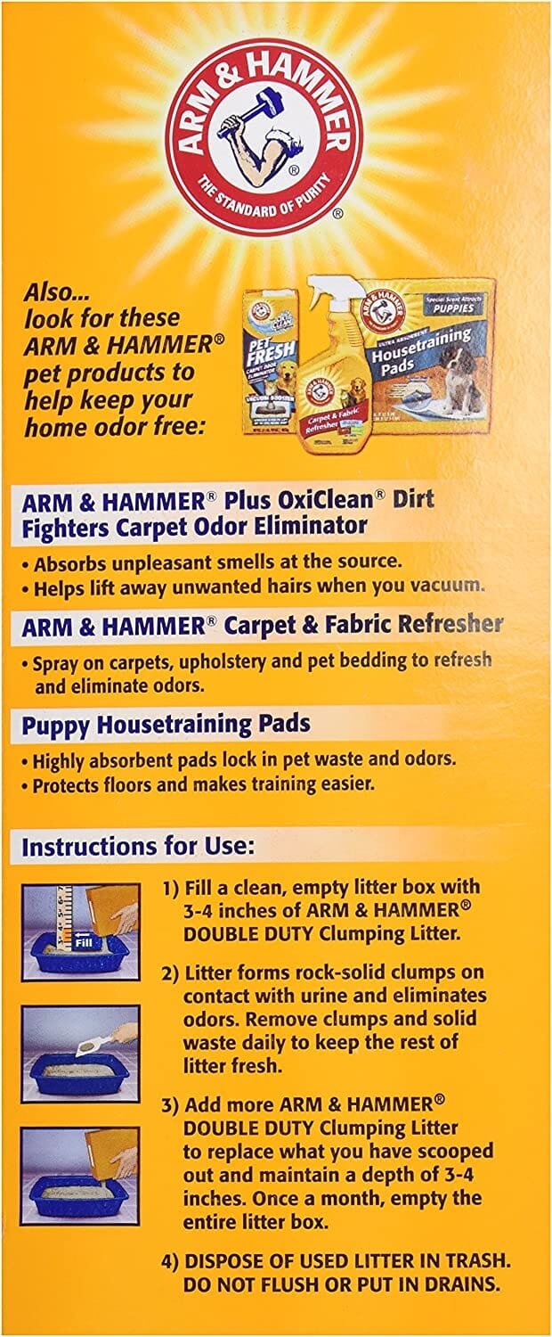 Arm & Hammer Double Duty Clumping Cat Litter - 20 Lbs - 2 Pack  