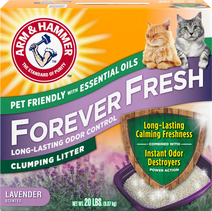 Arm & Hammer Forever Fresh Clump Cat Litter - Lavender - 20 Lbs - 2 Pack