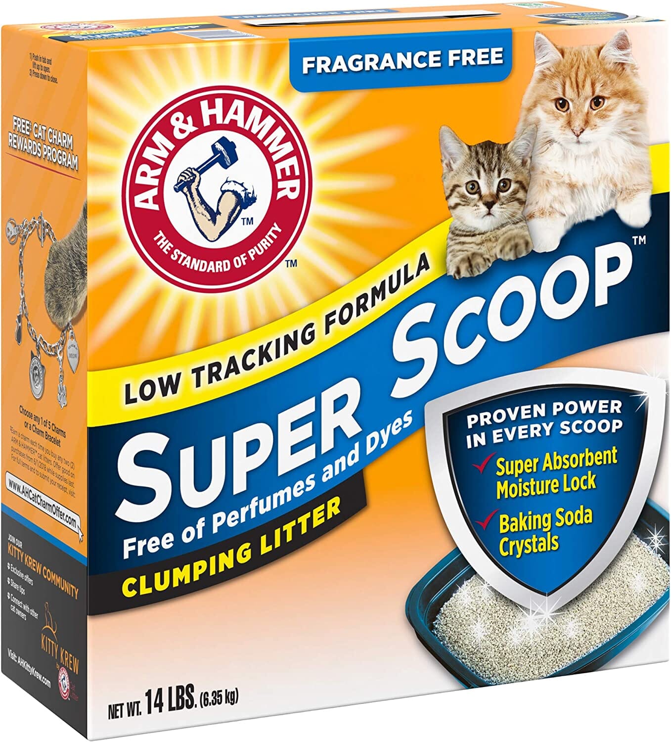 Arm & Hammer Super Scoop Clumping Cat Litter - Fragrance Free - 14 Lbs - 3 Pack  