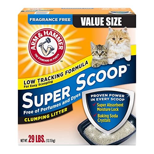 Arm & Hammer Super Scoop Clumping Cat Litter - Fragrance Free - 29 Lbs  