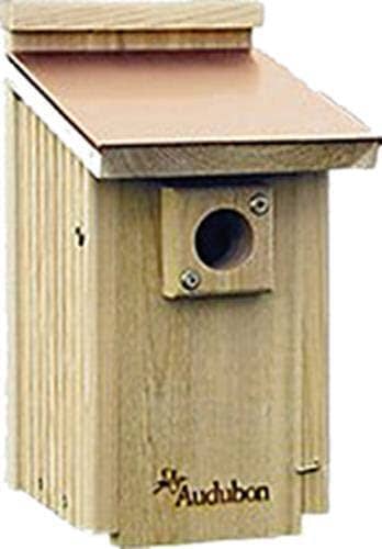 Audubon Coppertop Cedar Bluebird Wild Bird House - Tan/Copper - 8.2 X 6.7 X 12.7 In  