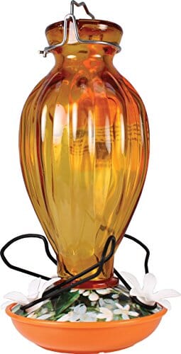 Audubon Fluted Glass Oriole Feeder - Orange - 20 Oz Cap - 4 Pack  