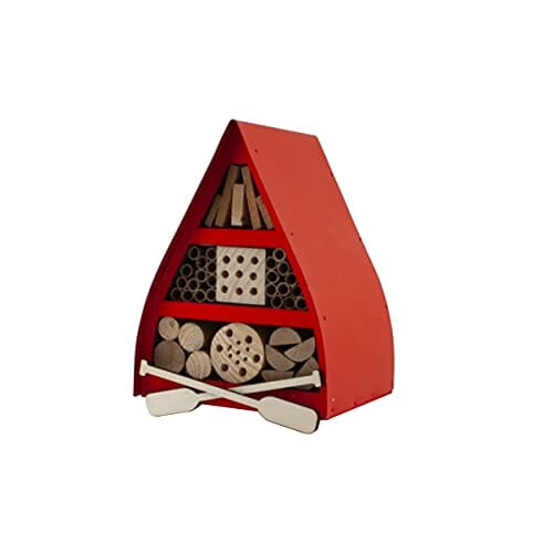 Audubon Lake & Cabin Canoe Insect Shelter with Wall Hanger - Red