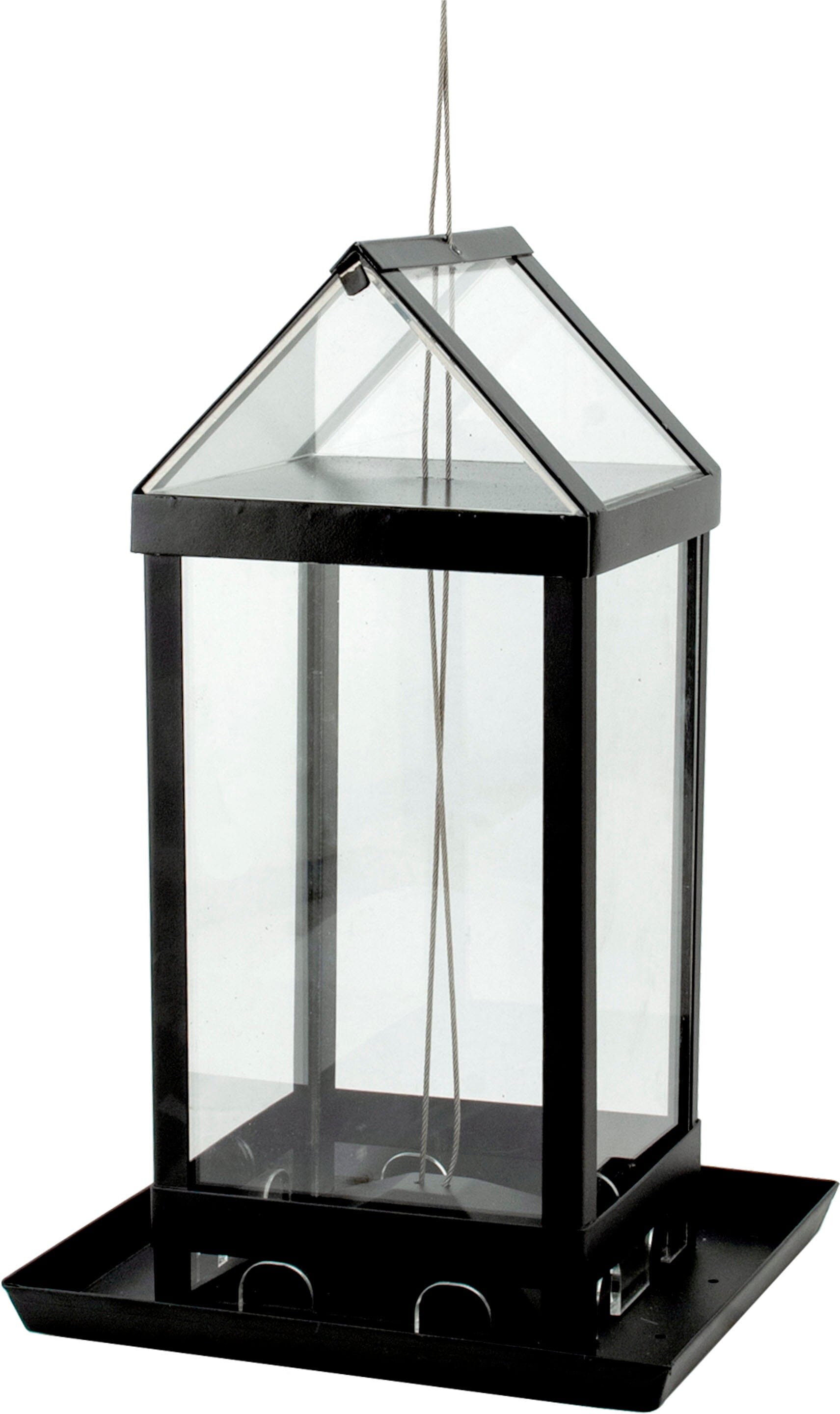 Audubon Modern Farmhouse Clear View House Wild Bird Feeder - Black - 3 Lbs Cap  