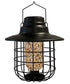 Audubon Modern Farmhouse Solar Barn Light Metal Wild Bird Feeder - Black - .75 Lbs Cap  