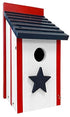 Audubon Patriotic Wooden Bluebird Wild Bird House - Red/White/Blue  