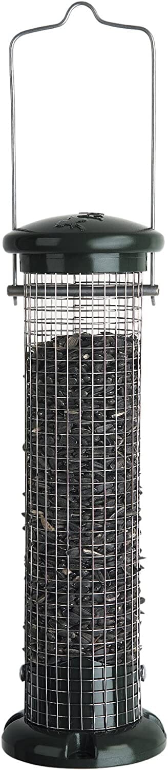 Audubon Peanut & Black Oil Sunflower Seed Wild Bird Feeder - Black and Green - 1 Lb Cap  