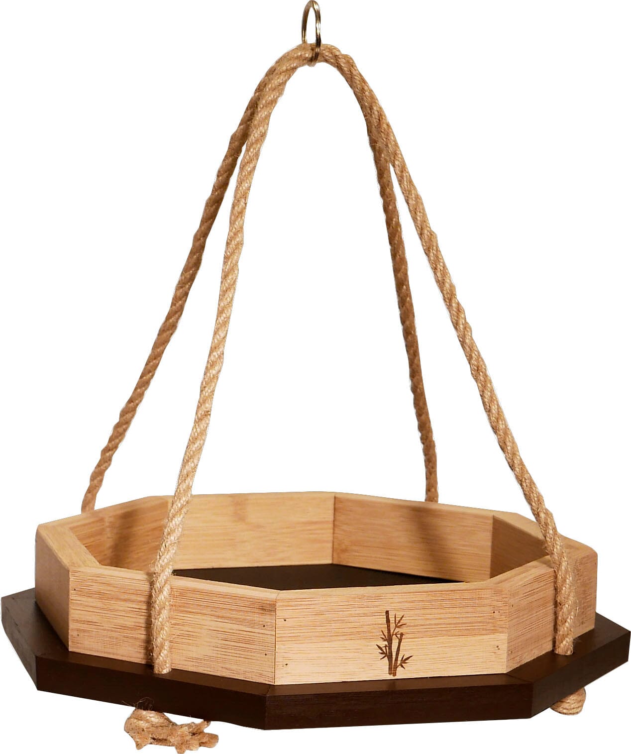 Audubon Ultimate Renewable Bamboo Octagon Platform Wild Bird Feeder - Tan and Brown - 1.5 Lbs Cap  