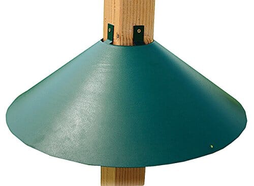 Audubon Wrap Around 4 X 4 Post Mount Baffle Wild Bird Accessories - Green - 22 In  